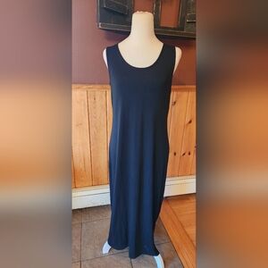Adrienne Vittadini Back Cutout Black Maxi Dress Size Small